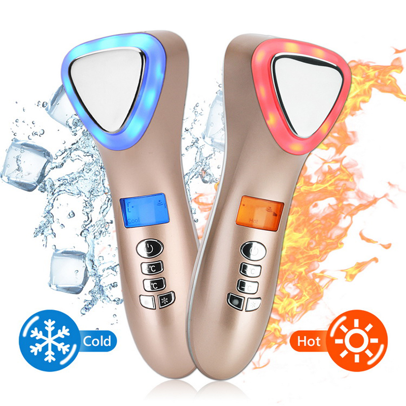 D002 Ice and Heat With Vibration Function Face Massager
